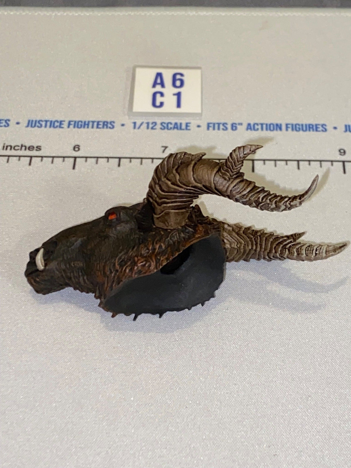 1/12 Scale Four Horsemen - Mythic Legions Fantasy Demon Bull Head Sculpt with Large Curved Horns