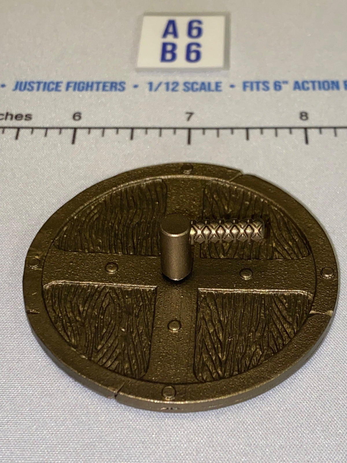 1/12 Scale Medieval Round Shield - Four Horsemen - Mythic Legions - Bronze