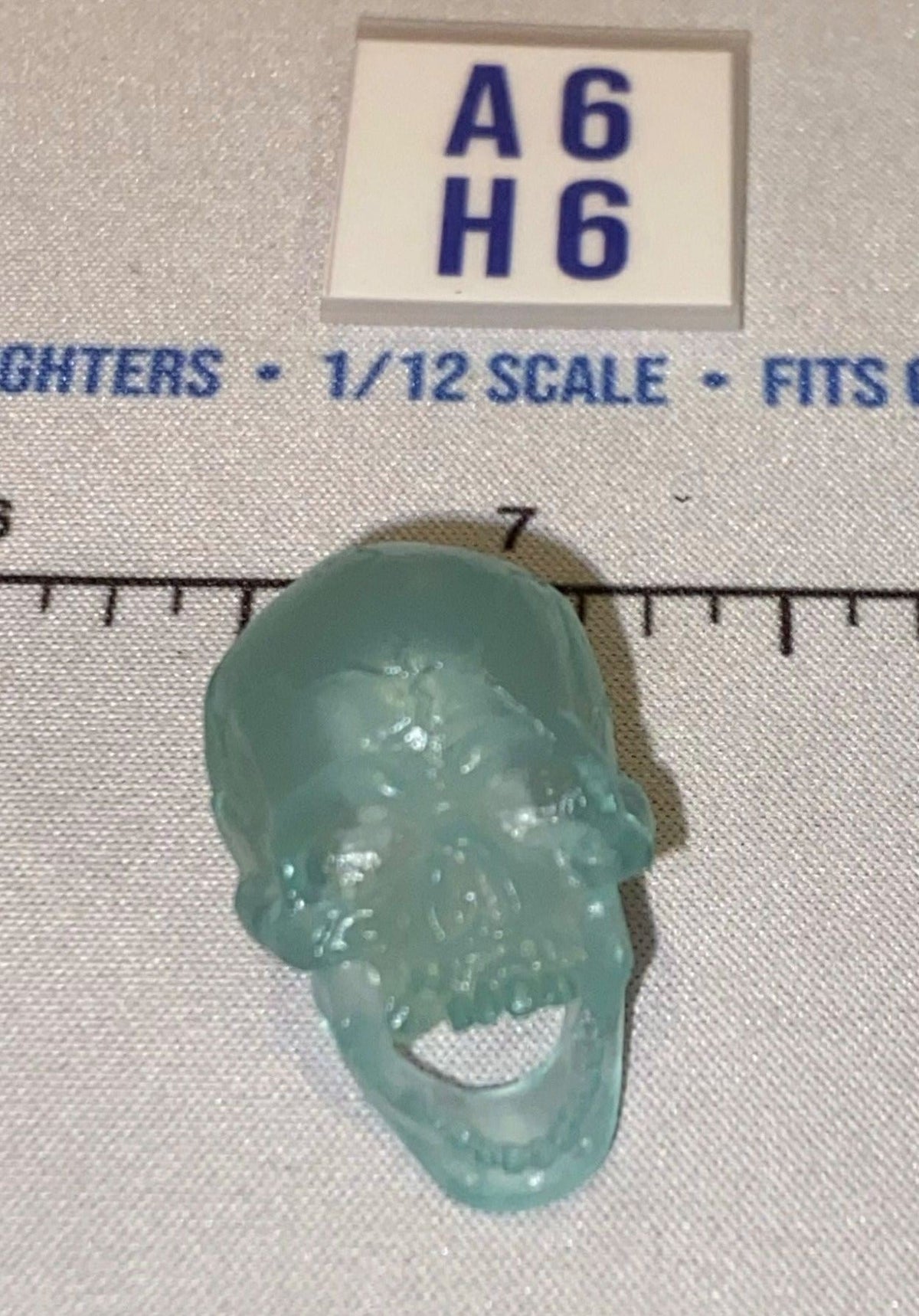 1/12 Scale Four Horsemen - Mythic Legions Horror Skull Head Sculpt - Translucent Teal