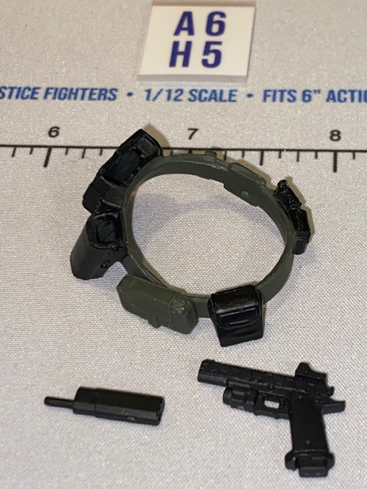 1/12 Scale Modern Era Pistol Belt and Holster - Valaverse - Olive Drab