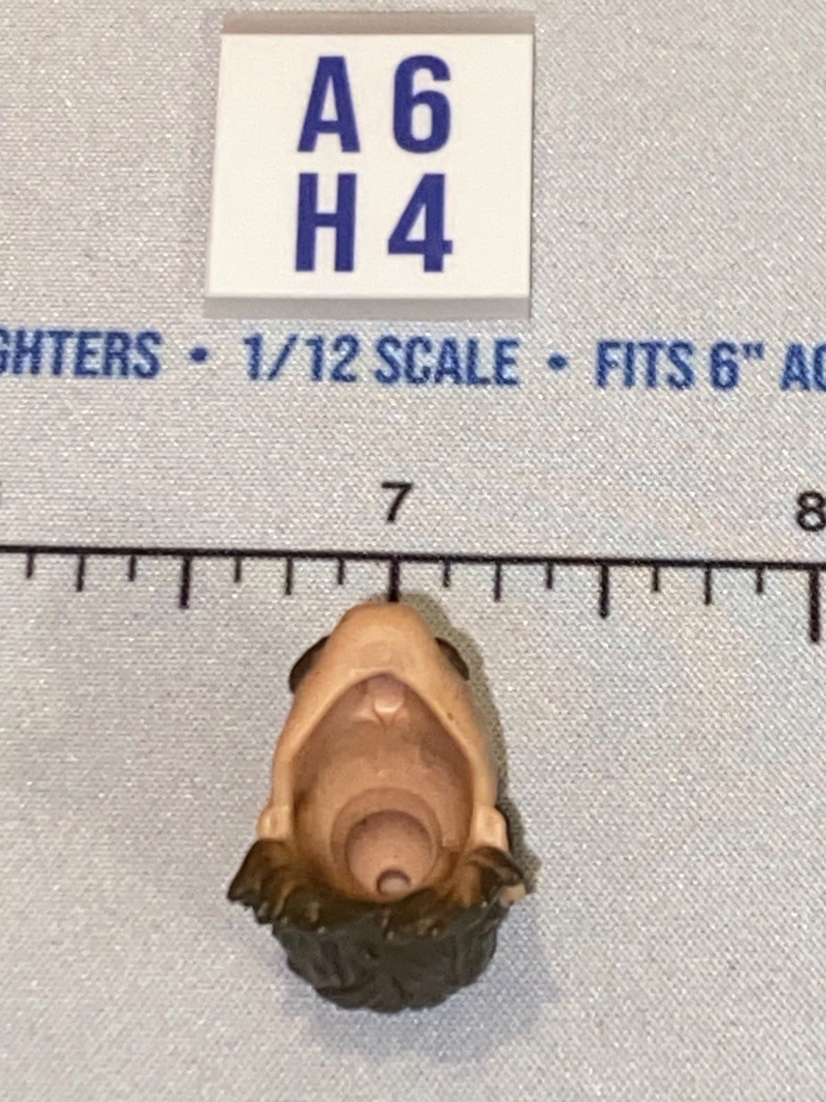 1/12 Scale Male Head Sculpt with Dark Hair and Mustache - GI Joe Classified