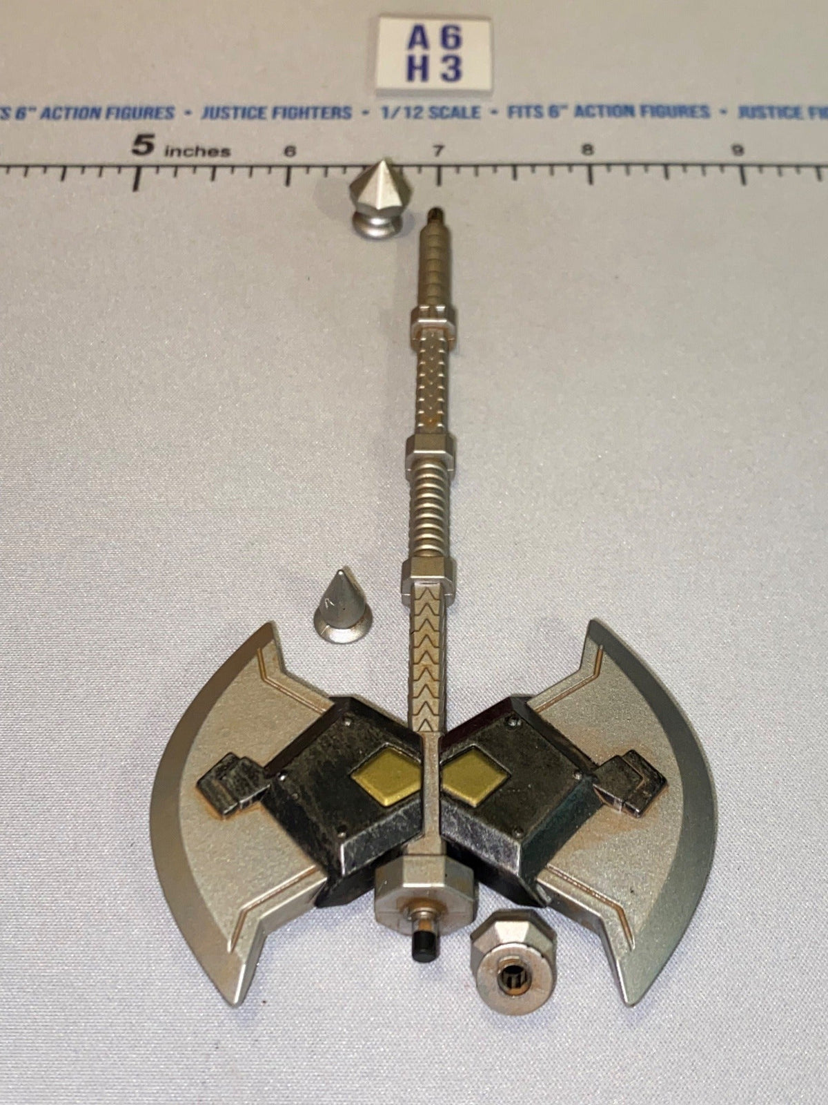 1/12 Scale Fantasy Double-Bladed Battle Axe Weapon - Four Horsemen - Mythic Legions