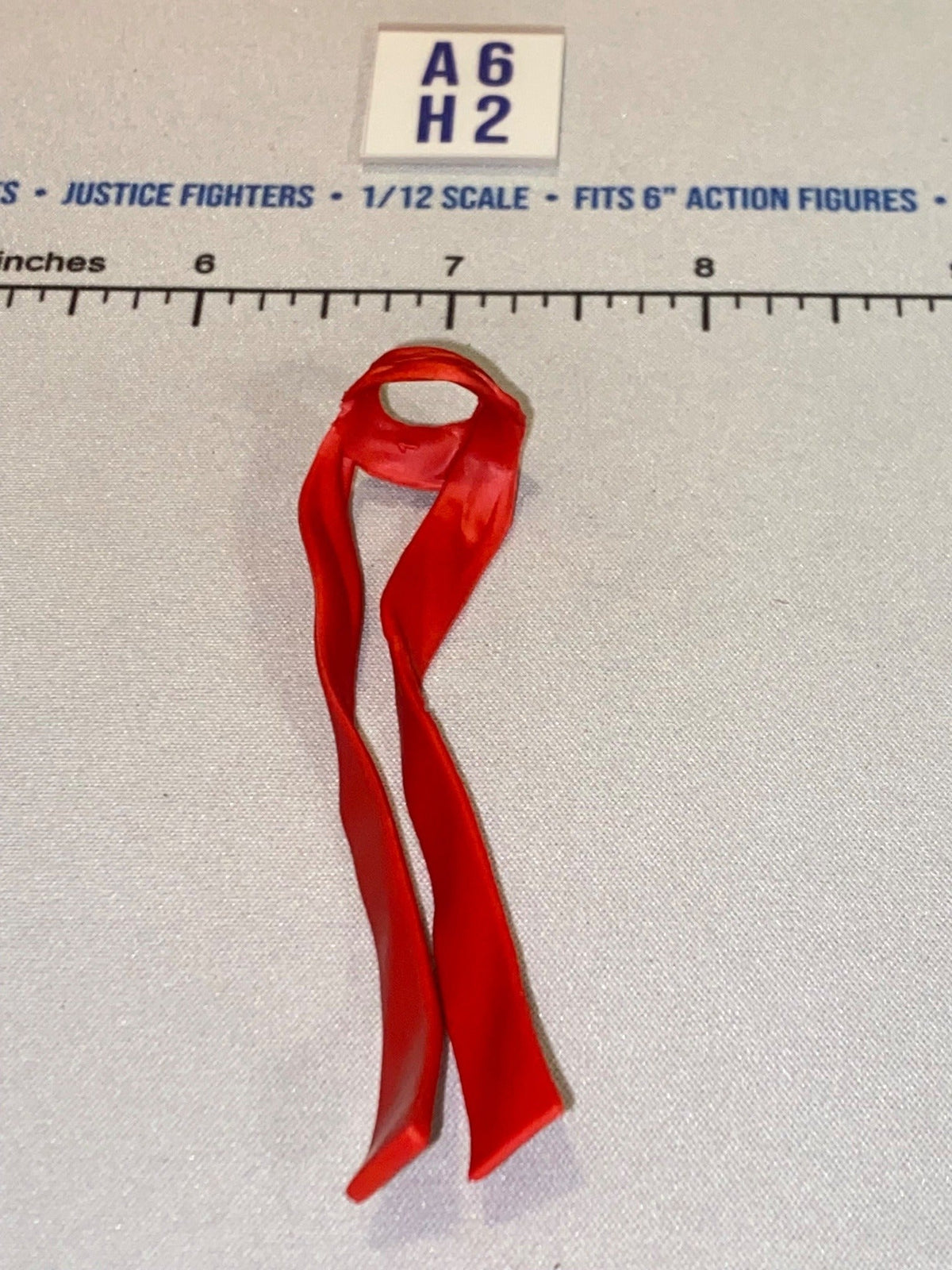 1/12 Scale Red Flowing Scarf Sash