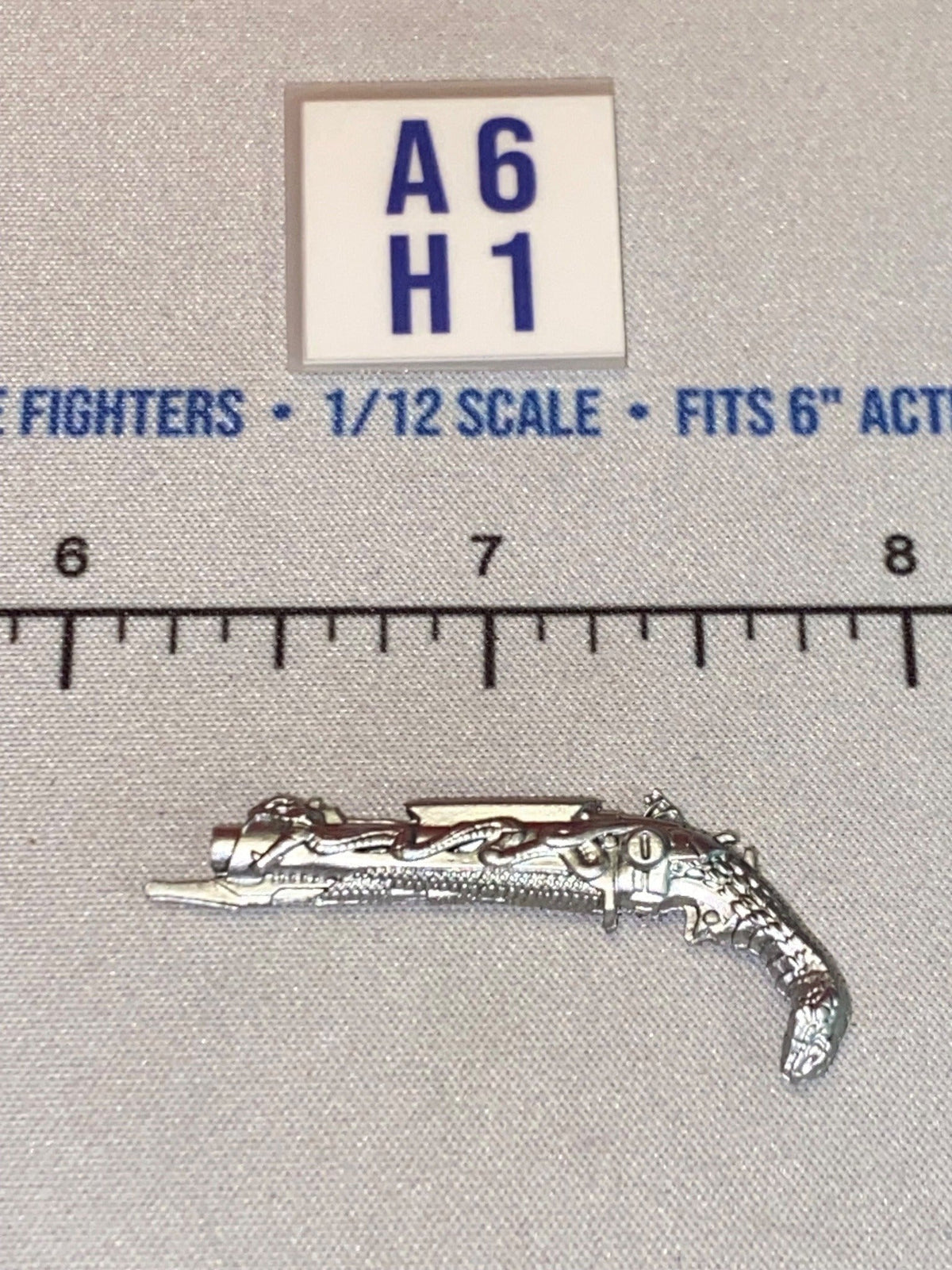 1/12 Scale Fantasy Flintlock Pistol - Silver - GI Joe Classified