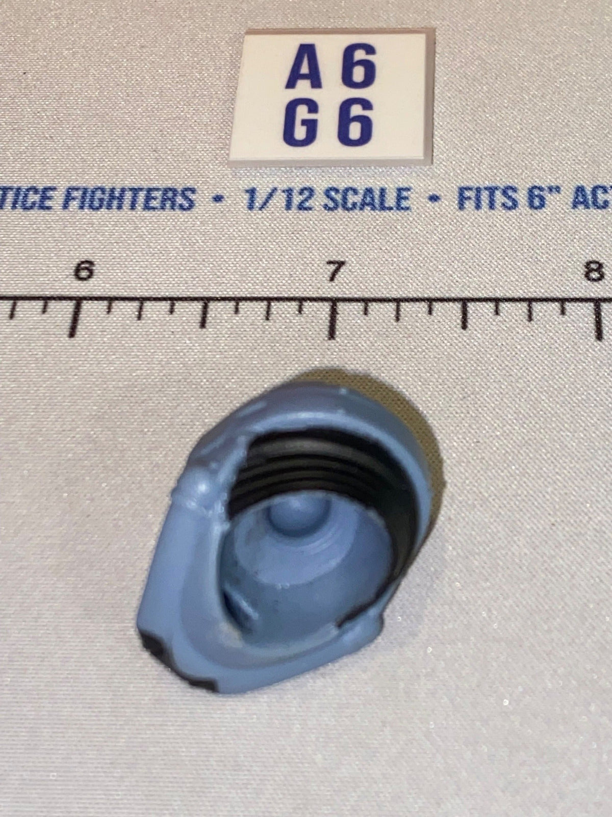 1/12 Scale GI Joe Classified Science Fiction Armored Trooper Helmet Head Sculpt - Grey and Black