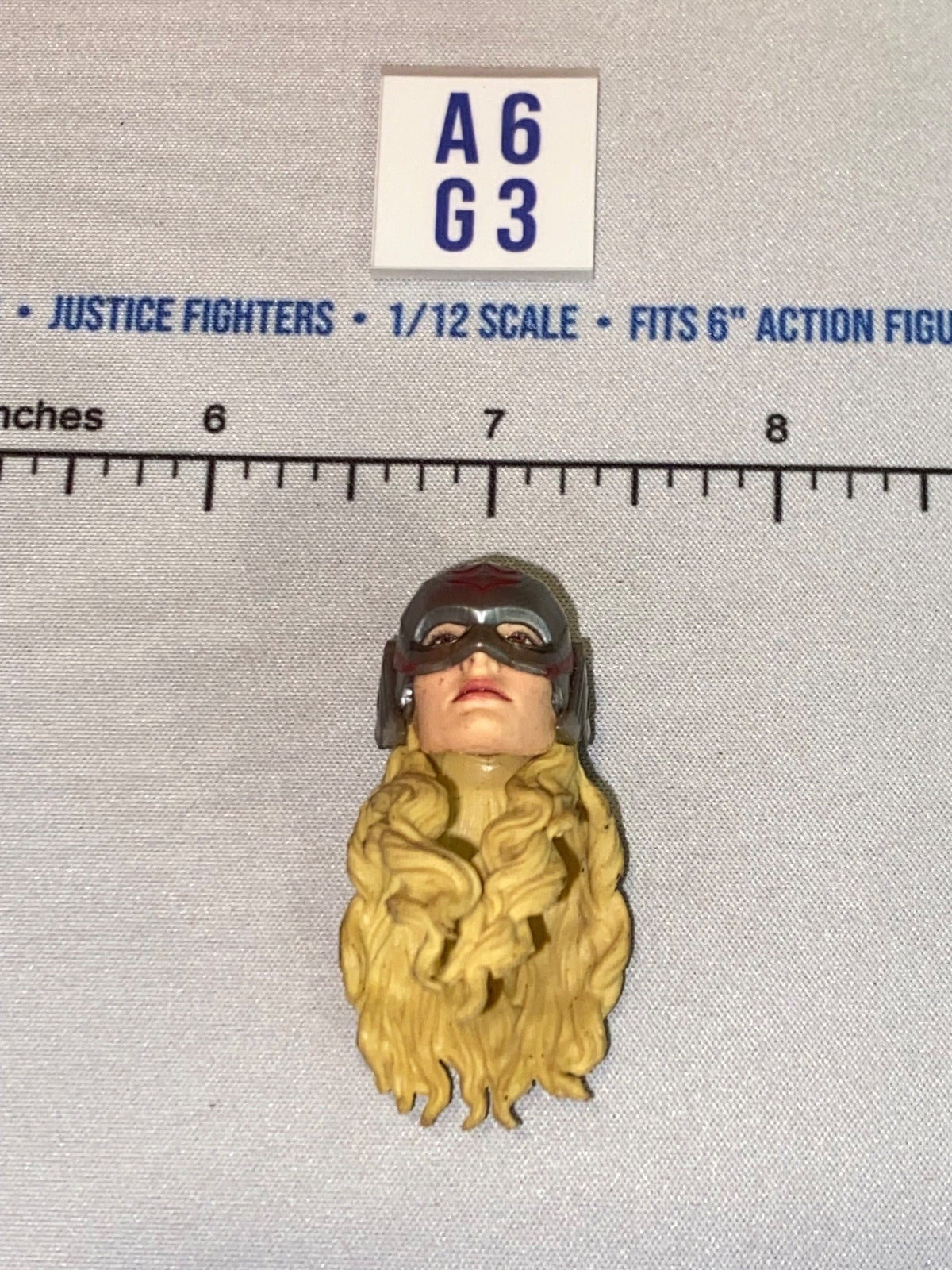 1/12 Scale Female Head Sculpt with Long Blonde Hair and Goggles - Marvel Legends