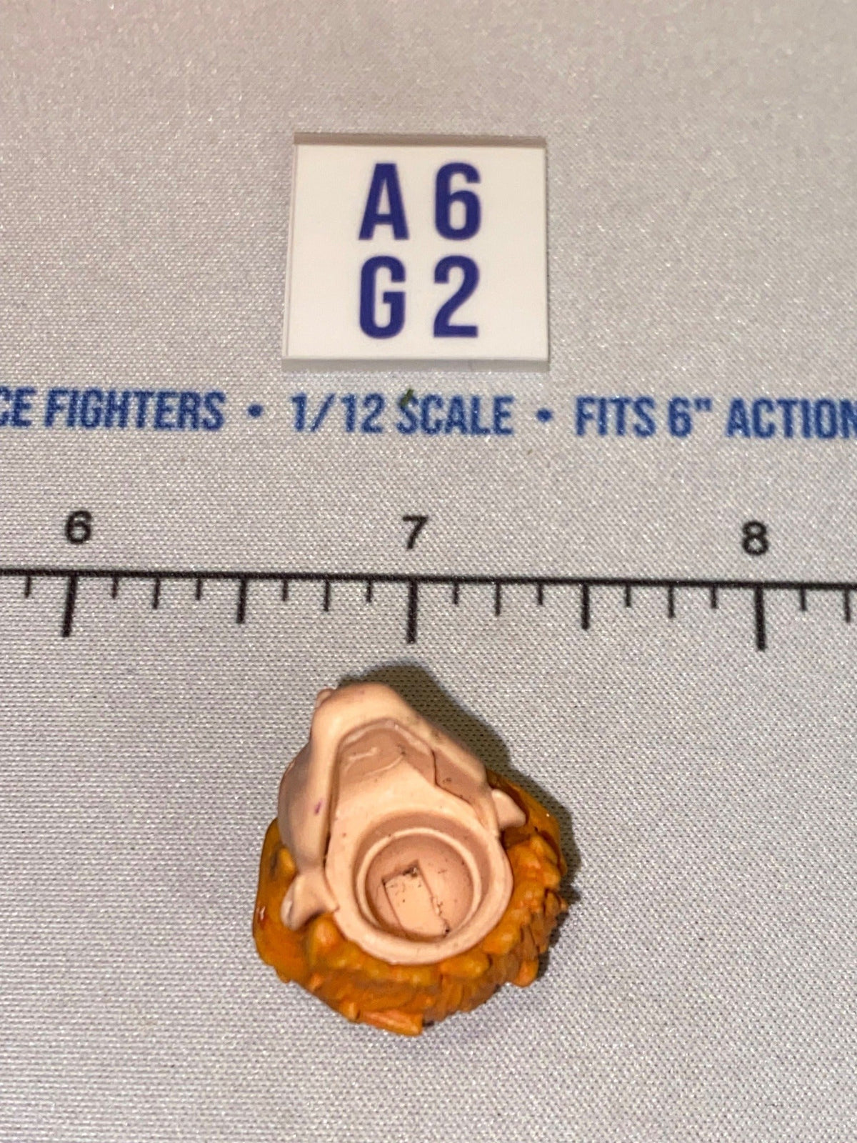1/12 Scale Male Head Sculpt with Orange Hair Angry Expression
