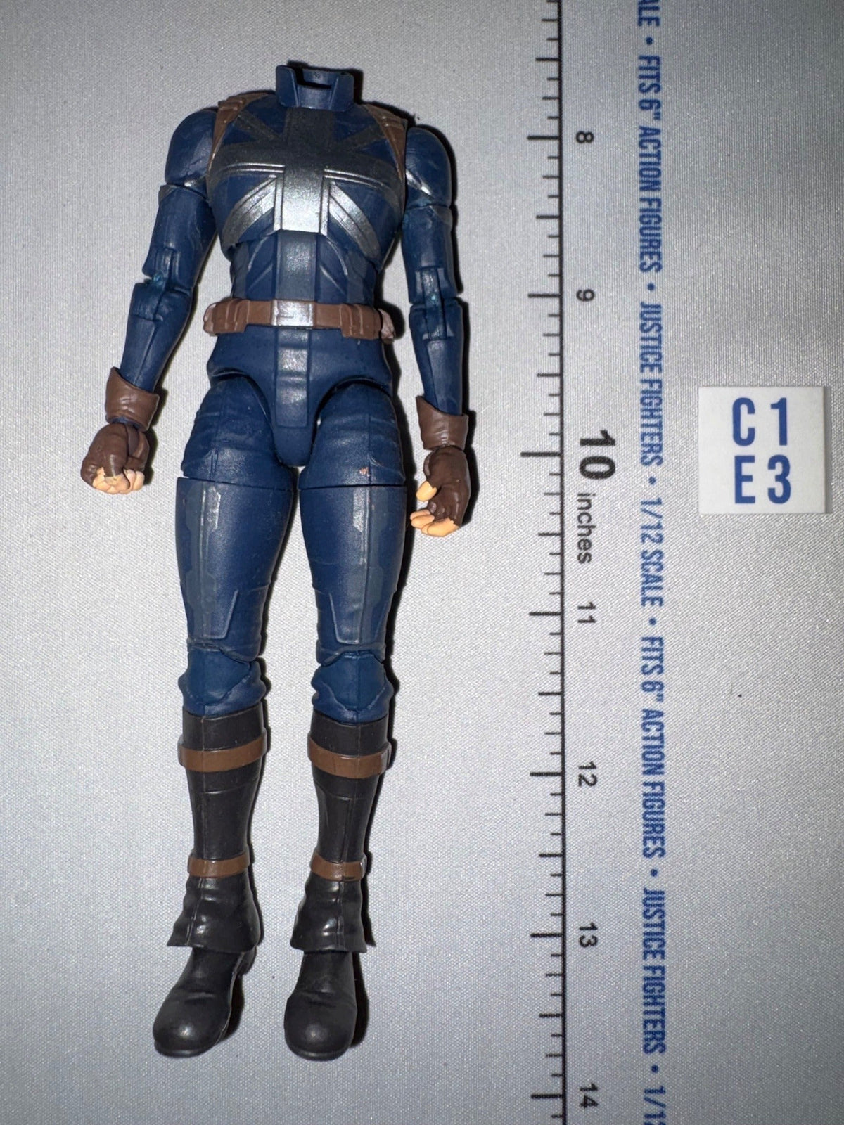 1/12 Scale Modern Era Captain America Action Figure Body - Headless - Marvel Legends