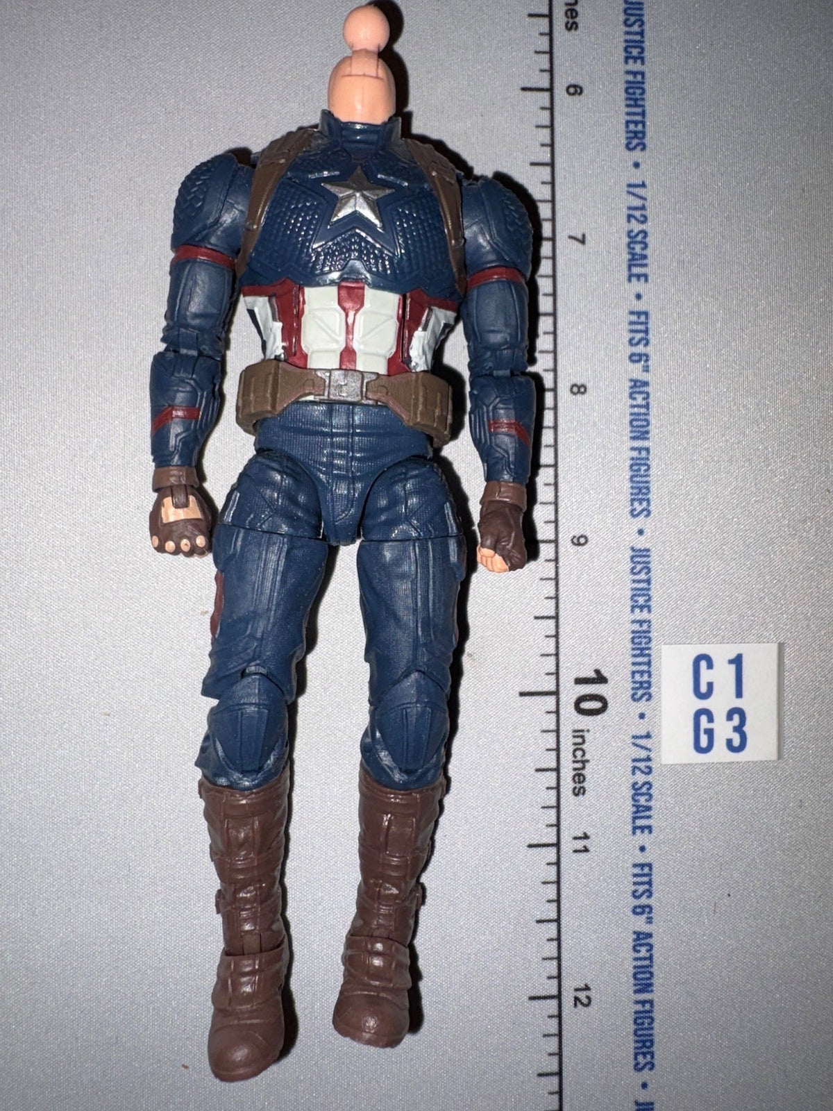 1/12 Scale Modern Era Captain America Action Figure Body - Headless - Marvel Legends