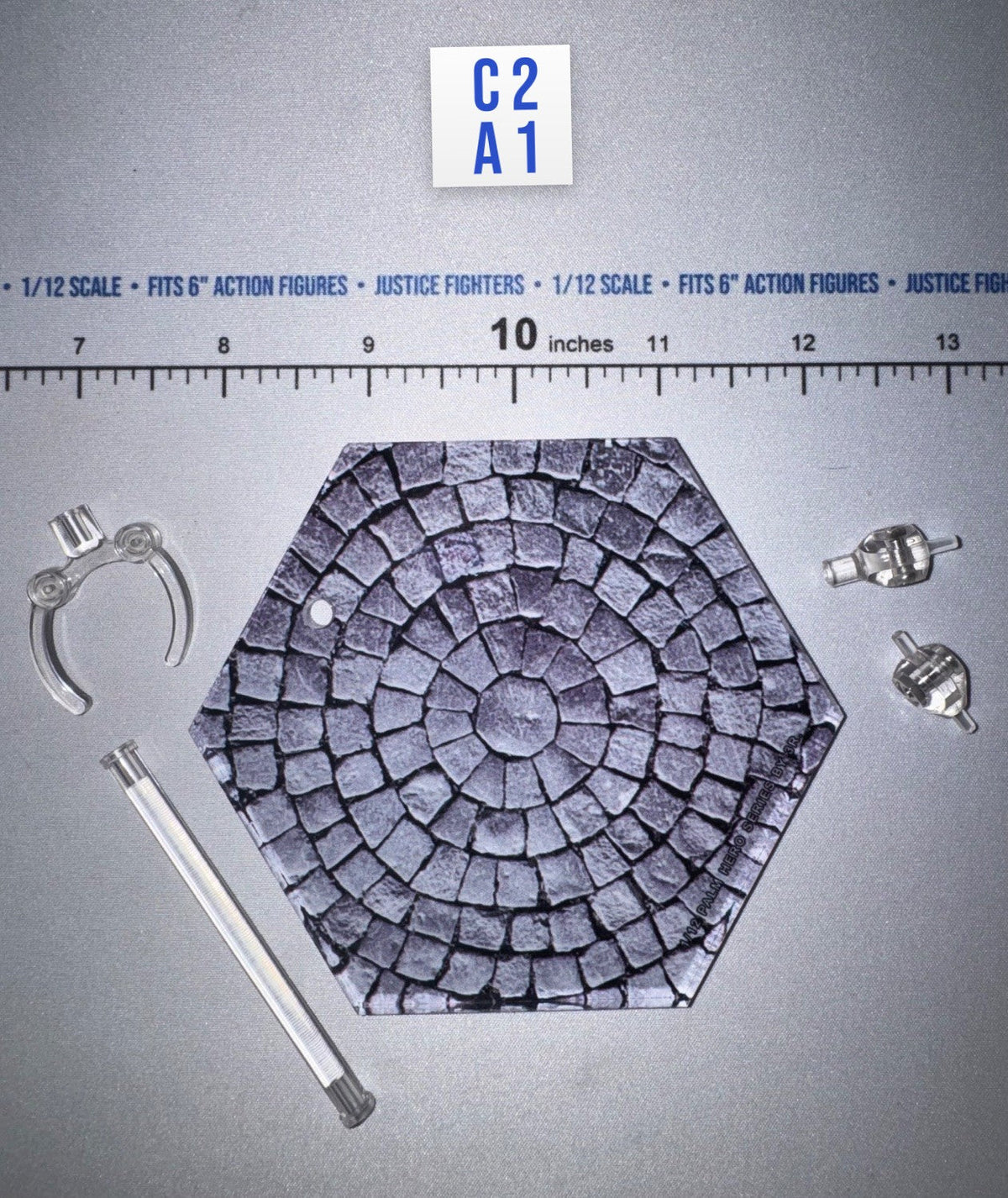 1/12 Scale Medieval Cobblestone Diorama Base - 1/12 Scale WWII German SS Honor Guard Aaron - DID 3R TG80007 DiD DiD