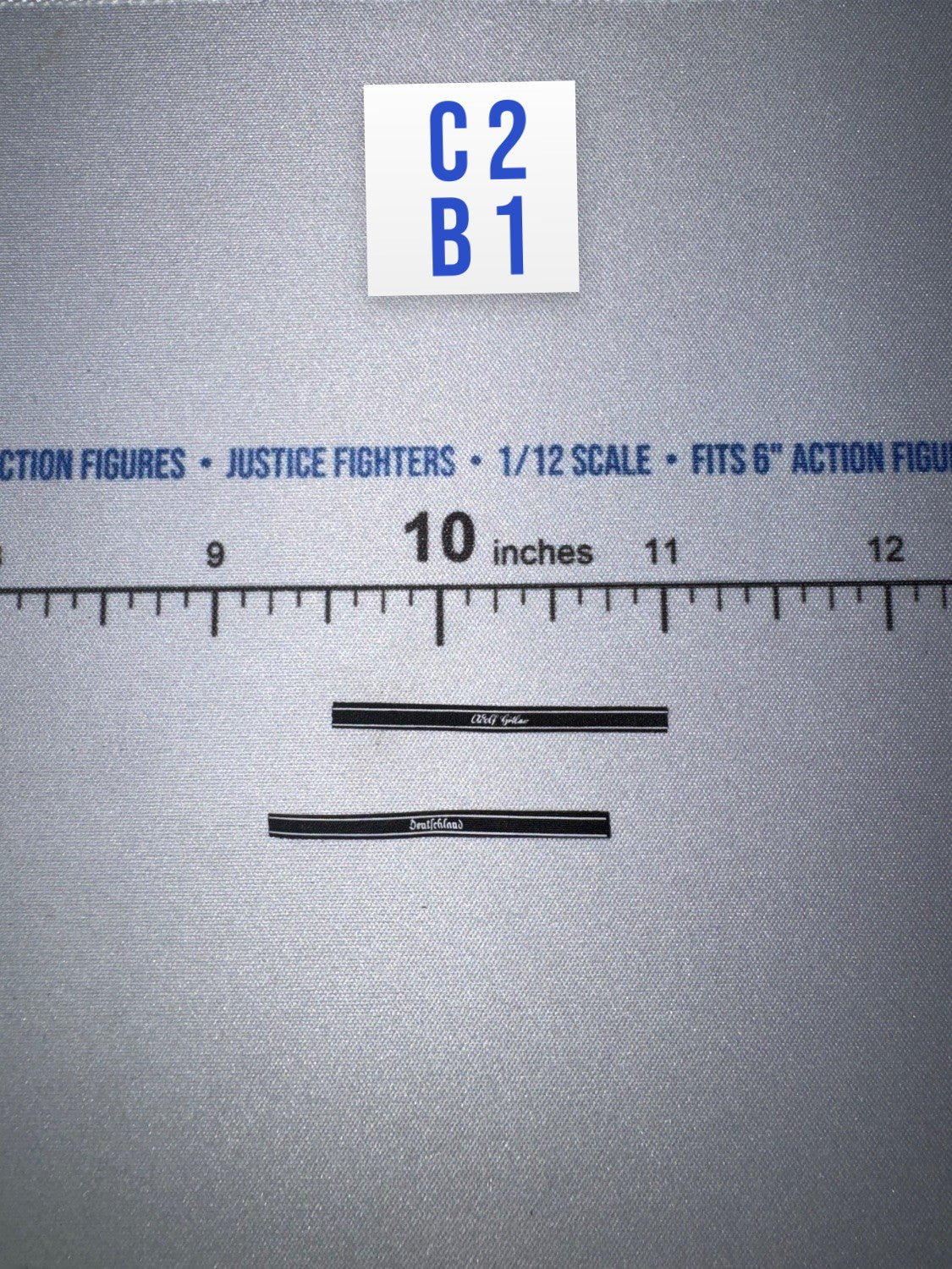 1/12 Scale WWII German Waffen Cuff Titles Pair - 1/12 Scale WWII German SS Honor Guard Aaron - DID 3R TG80007 DiD DiD