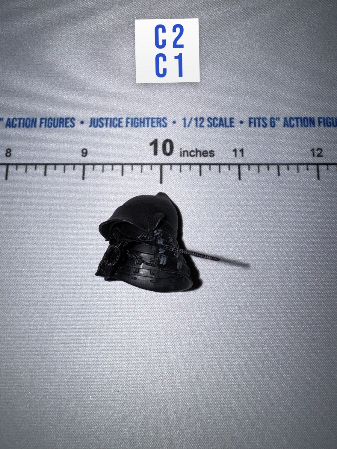 1/12 Scale Medieval Era Japanese Helmet - Japan Sengoku Soldier (Black) - DiD XJ80017A