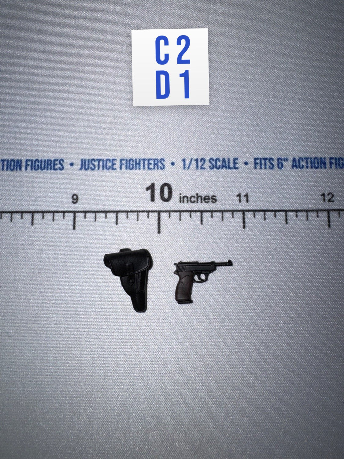 1/12 Scale WWII German Pistol and Holster - Panzer Commander Joachim Peiper DiD XD80022