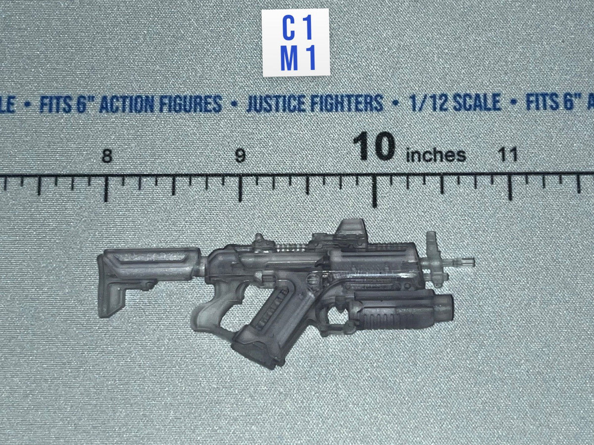 1/12 Scale Futuristic Rifle with Grenade Launcher - Valaverse Praetorian Wraith 2.0