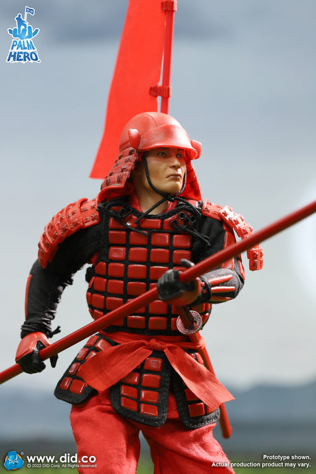 1/12 Scale Palm Hero Series Japan Sengoku Soldier (Red) - NIB DID XJ80016A