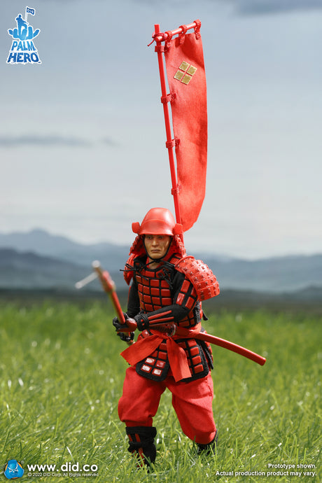 1/12 Scale Palm Hero Series Japan Sengoku Soldier (Red) - NIB DID XJ80016A