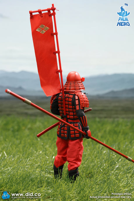 1/12 Scale Palm Hero Series Japan Sengoku Soldier (Red) - NIB DID XJ80016A