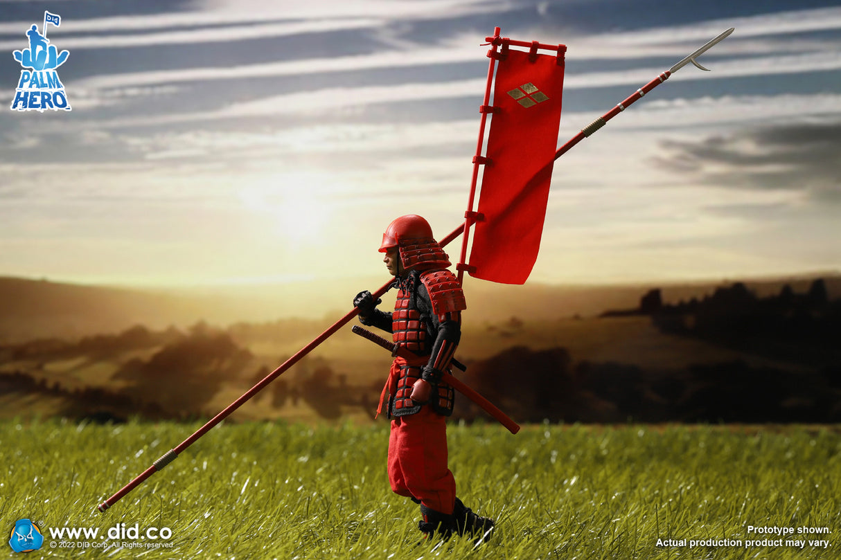 1/12 Scale Palm Hero Series Japan Sengoku Soldier (Red) - NIB DID XJ80016A