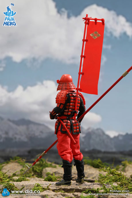1/12 Scale Palm Hero Series Japan Sengoku Soldier (Red) - NIB DID XJ80016A