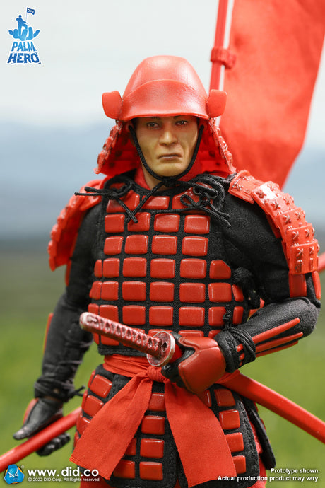 1/12 Scale Palm Hero Series Japan Sengoku Soldier (Red) - NIB DID XJ80016A
