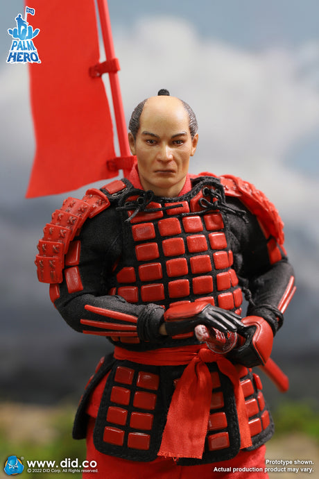 1/12 Scale Palm Hero Series Japan Sengoku Soldier (Red) - NIB DID XJ80016A
