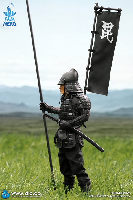 1/12 Scale Palm Hero Series Japan Sengoku Soldier (Black) - NIB DID XJ80017A
