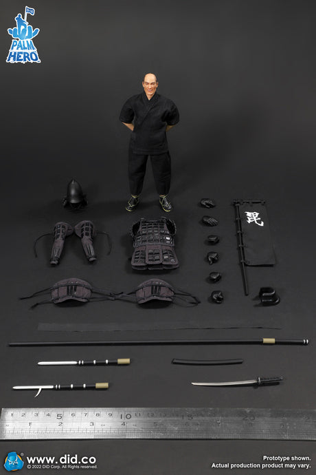 1/12 Scale Palm Hero Series Japan Sengoku Soldier (Black) - NIB DID XJ80017A