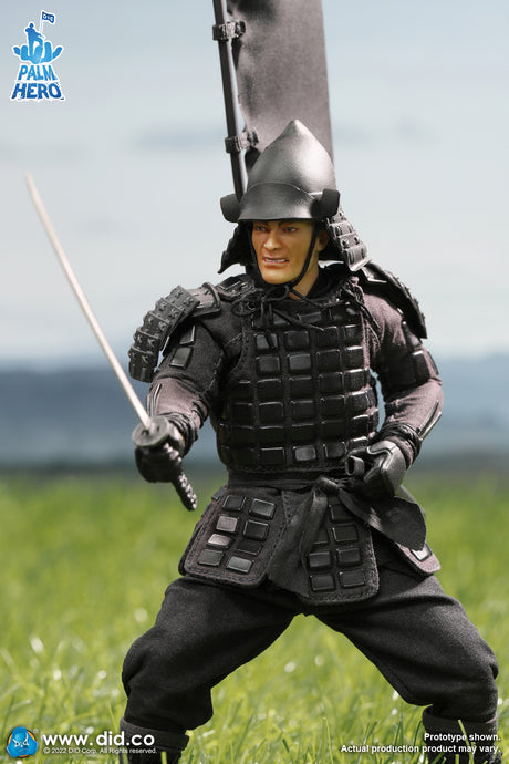 1/12 Scale Palm Hero Series Japan Sengoku Soldier (Black) - NIB DID XJ80017A