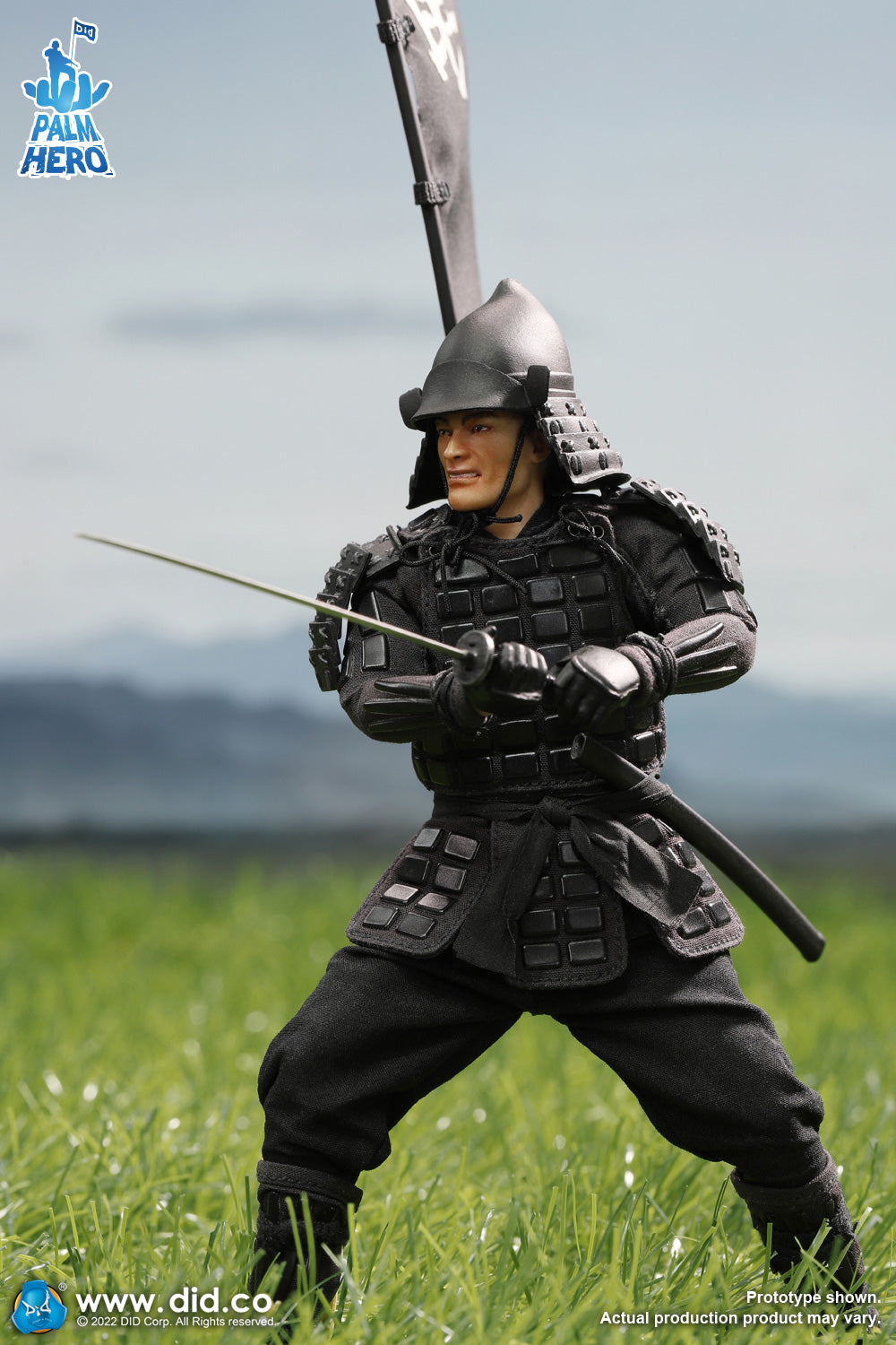 1/12 Scale Palm Hero Series Japan Sengoku Soldier (Black) - NIB DID XJ80017A