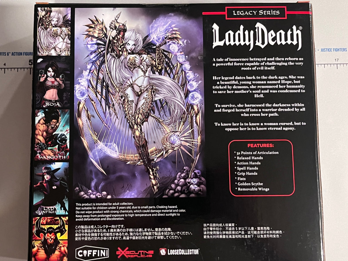 1/12 Scale Coffin Comics - Coffin Legacy Series 2 - Gold Lady Death - NIB Coffin Comics ERLCLDGCC02