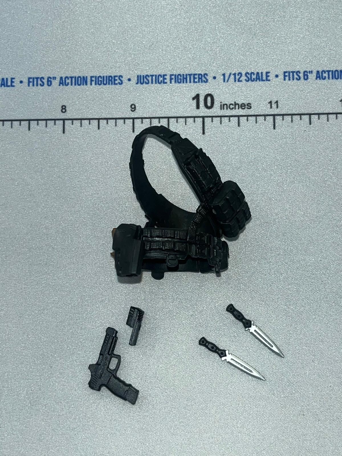 1/12 Scale Modern Era Tactical Belt and Holster Set - The Black - Vane Valaverse