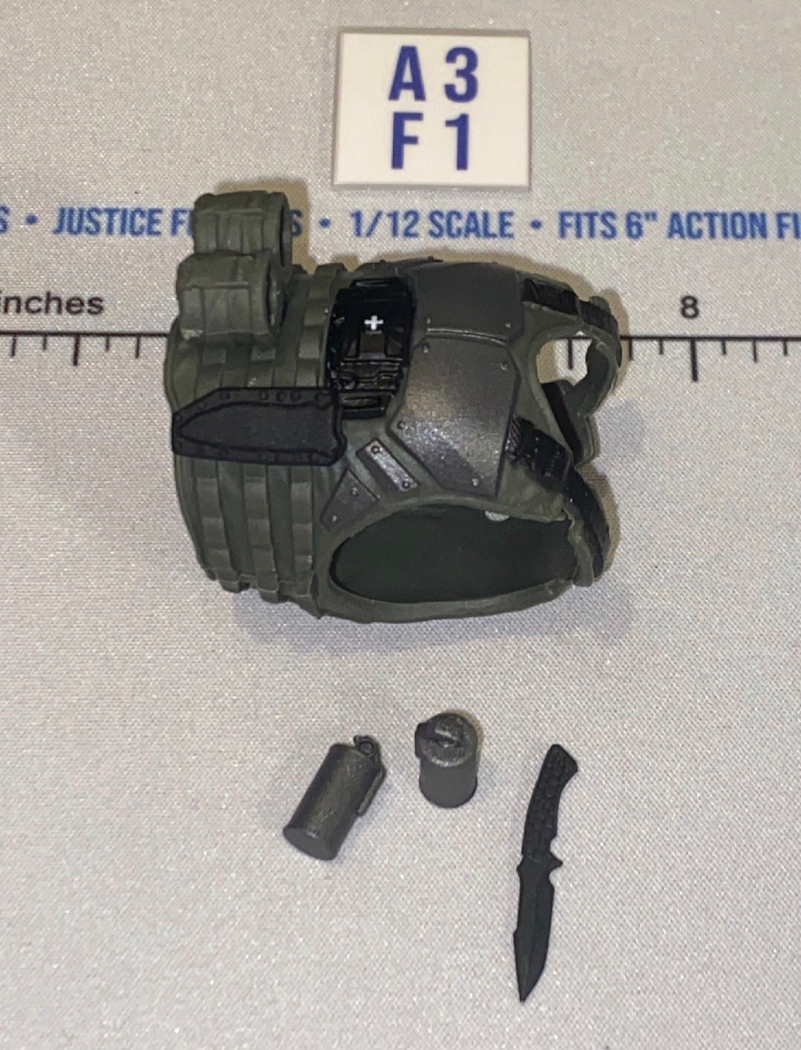 1/12 Scale Modern Era Olive Drab Tactical Body Armor Vest - Valaverse