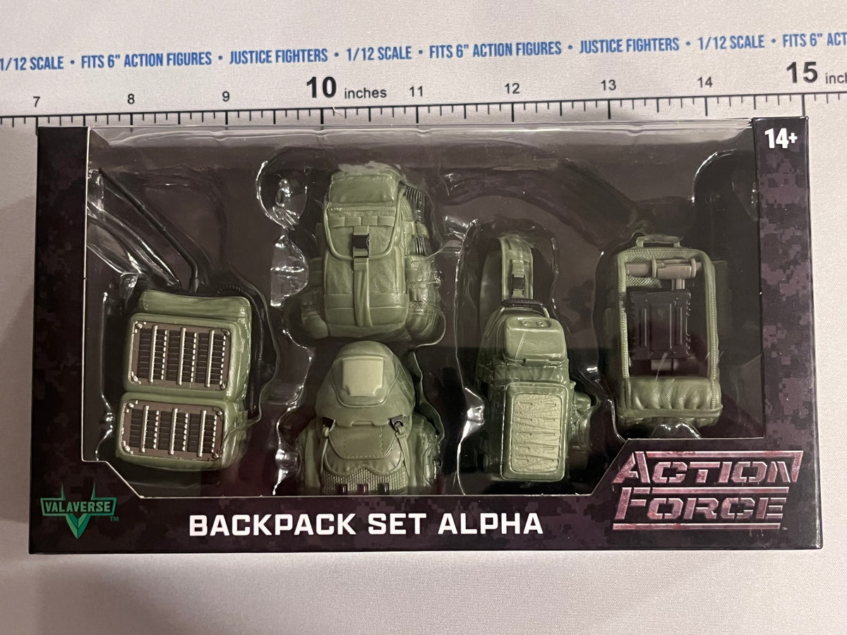 1/12 Scale Green Backpack Set Alpha - NIB Valaverse