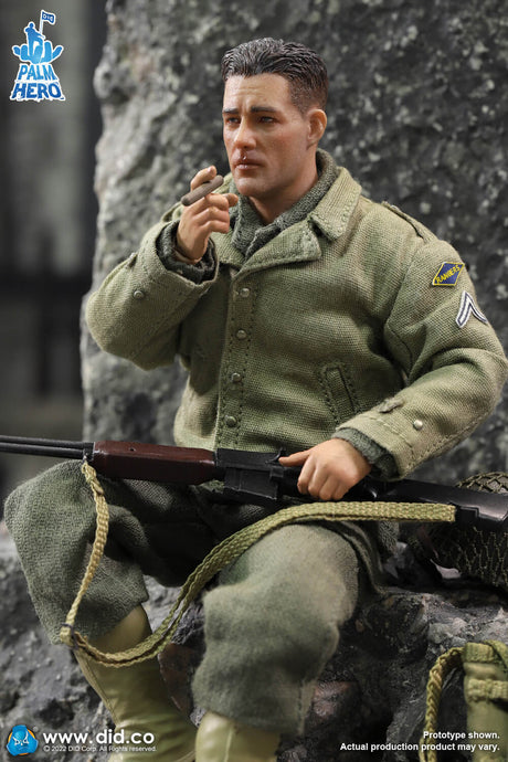 1/12 Scale Palm Hero Series WWII US 2nd Ranger Battalion Series 4 – Private First Class Reiben - NIB DID XA80012
