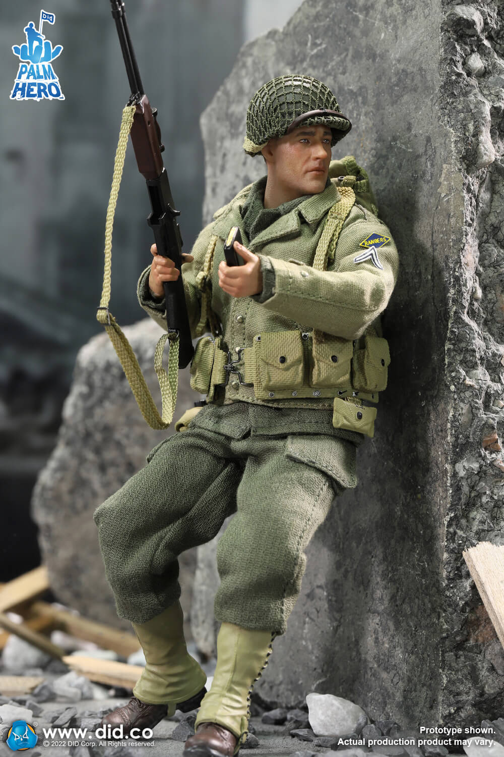 1/12 Scale Palm Hero Series WWII US 2nd Ranger Battalion Series 4 – Private First Class Reiben - NIB DID XA80012