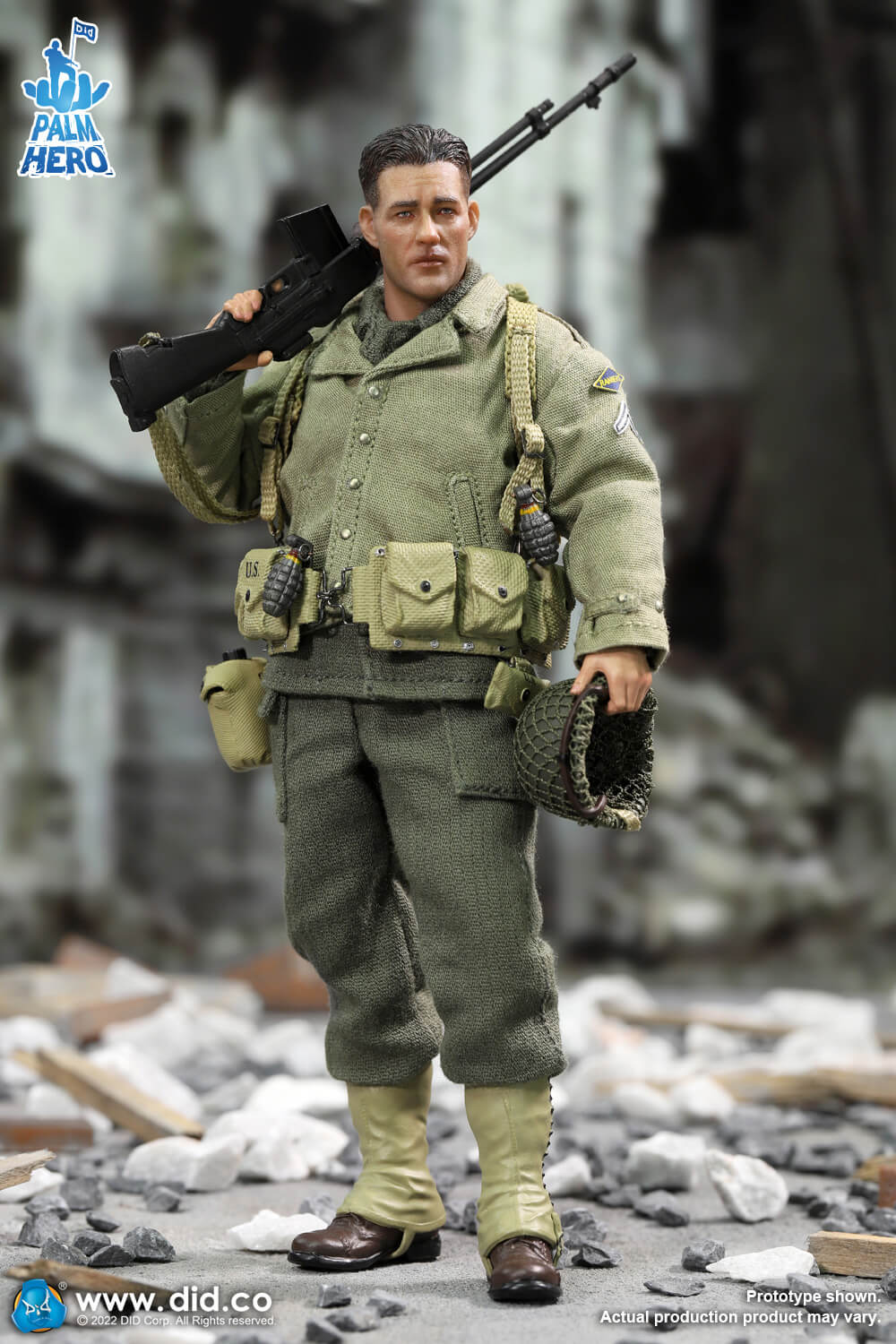 1/12 Scale Palm Hero Series WWII US 2nd Ranger Battalion Series 4 – Private First Class Reiben - NIB DID XA80012