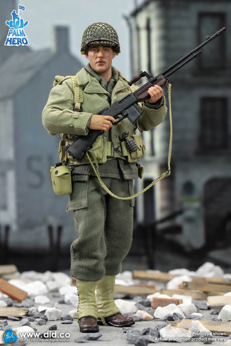 1/12 Scale Palm Hero Series WWII US 2nd Ranger Battalion Series 4 – Private First Class Reiben - NIB DID XA80012
