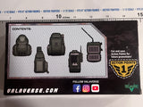 1/12 Scale Green Backpack Set Alpha - NIB Valaverse