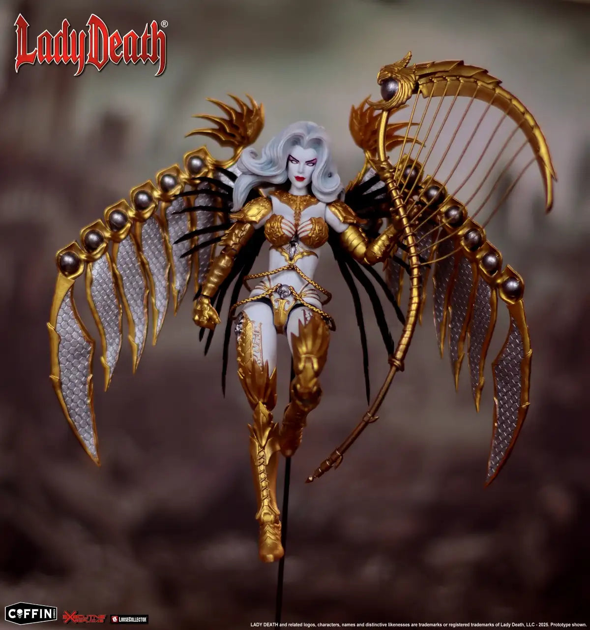 1/12 Scale Coffin Comics - Coffin Legacy Series 2 - Gold Lady Death - NIB Coffin Comics ERLCLDGCC02