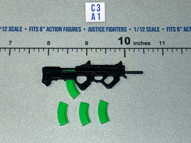 1/12 Scale Modern Era Bullpup Assault Rifle with Spare Magazines - Praetorian Fury - Android Valaverse