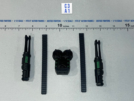 1/12 Scale Modern Era Dual Shoulder-Mounted Rocket Launcher Set with Ammunition Belts and Control Pack - Praetorian Fury - Android Valaverse