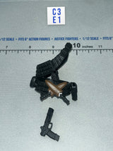 1/12 Scale Modern Era Tactical Belt and Holster Set with Pistol - The Black - Vane Valaverse