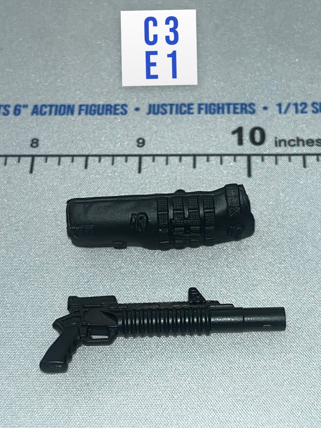 1/12 Scale Modern Era Rifle with Underbarrel Grenade Launcher and Suppressor - The Black - Vane Valaverse