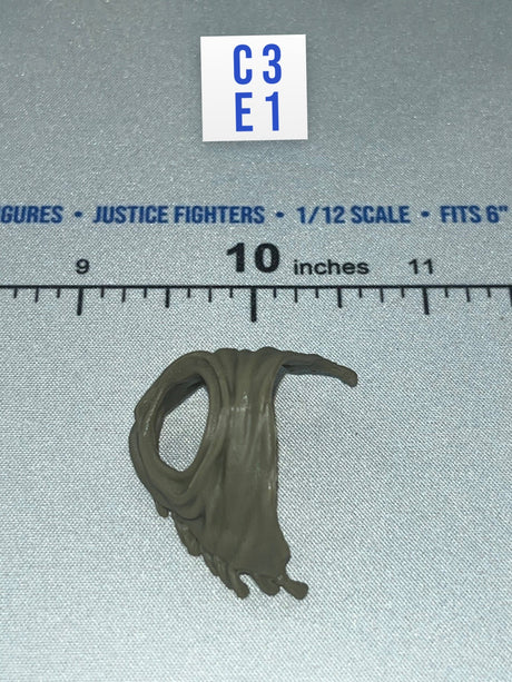 1/12 Scale Medieval Tattered Cape or Cloak - The Black - Vane Valaverse