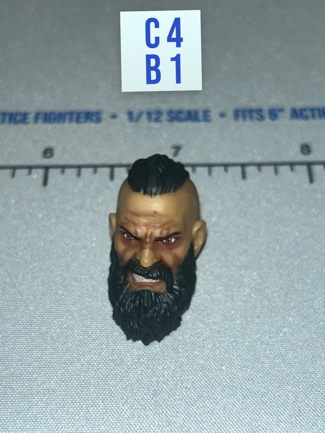 1/12 Scale WWII German Head Sculpt - Valaverse Blackbeard - The Black