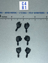 1/12 Scale Modern Era Skeleton Hands Set - Valaverse Blackbeard - The Black