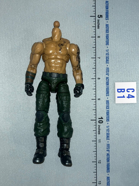 1/12 Scale Modern Era US Muscular Male Figure Body with Tattoos - Valaverse Blackbeard - The Black
