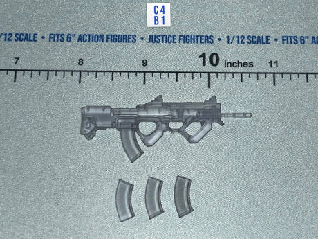 1/12 Scale Modern Era Assault Rifle with Spare Magazines - Valaverse Praetorian Wraith 2.0