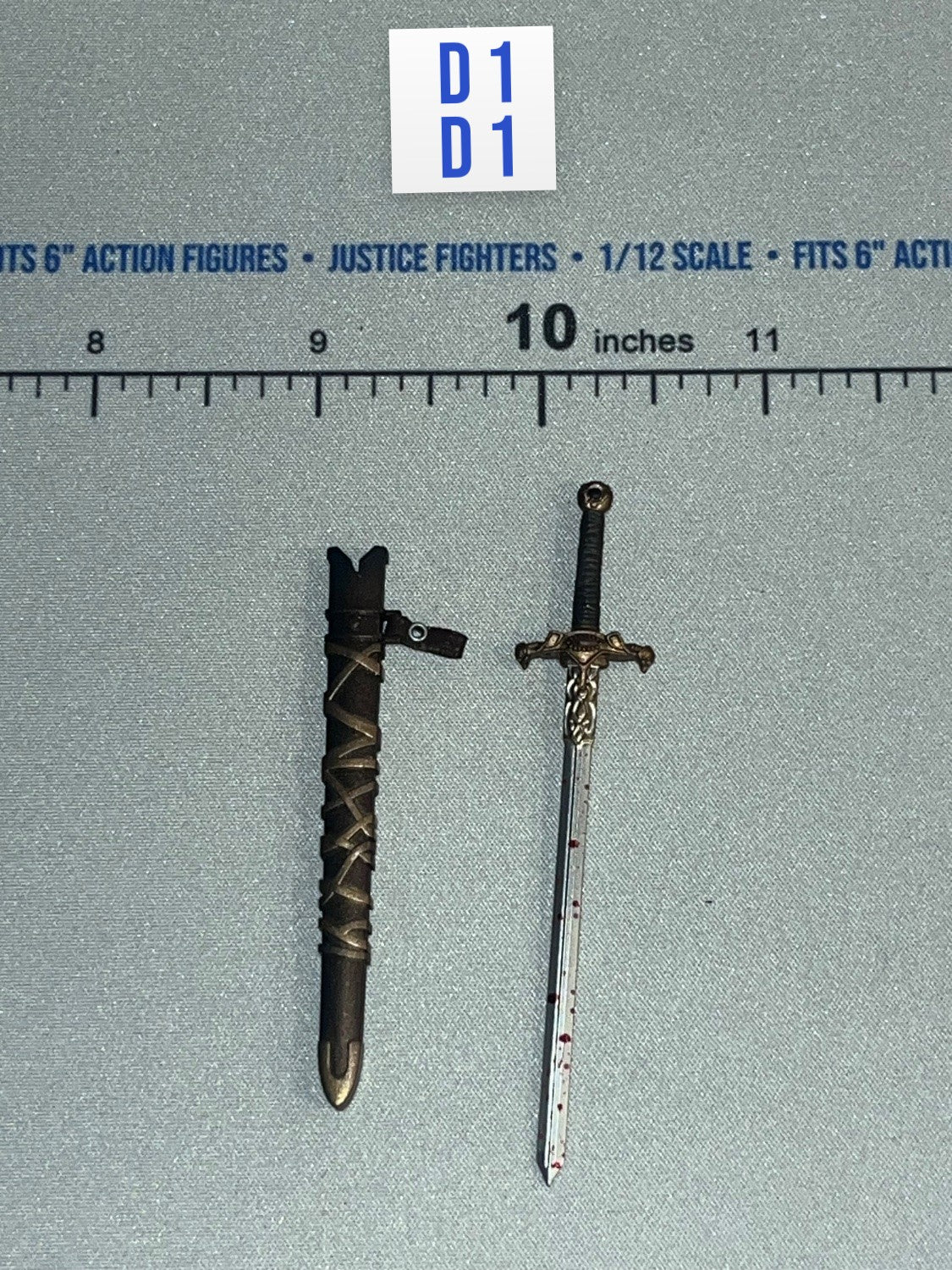 1/12 Scale Medieval Sword with Scabbard - Red Sonja TBLeauge Phicen