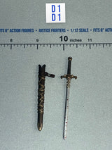1/12 Scale Medieval Sword with Scabbard - Red Sonja TBLeauge Phicen